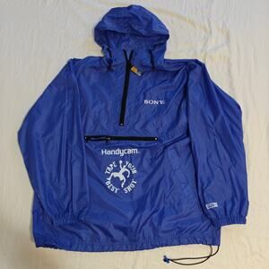 Vintage Sony Handycam Jacket Pullover Windbreaker Handycam Promo Mens XL 90s